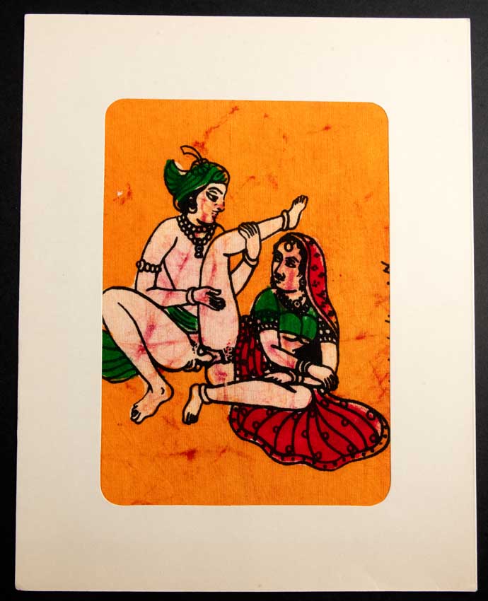 Tenture Kamasutra Batik – Miniature Érotique Indienne