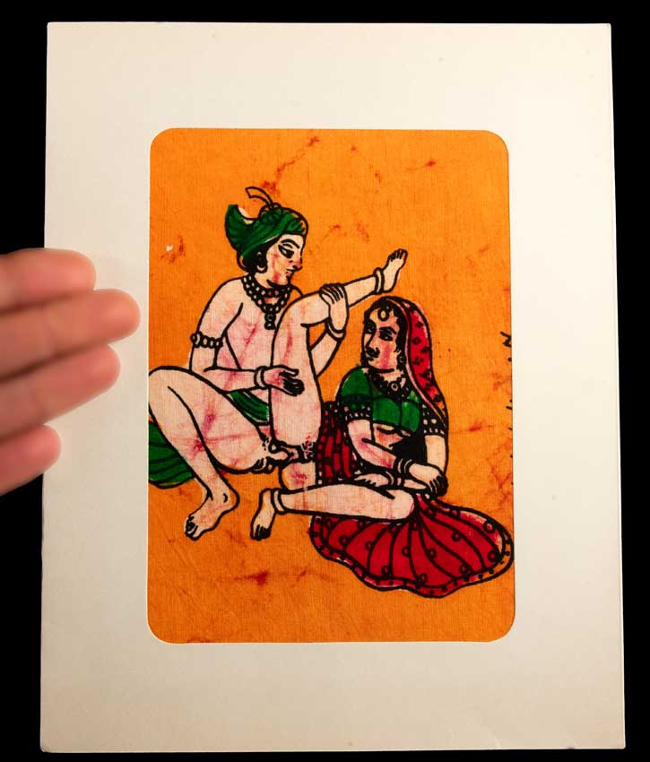 Tenture Kamasutra Batik – Miniature Érotique Indienne