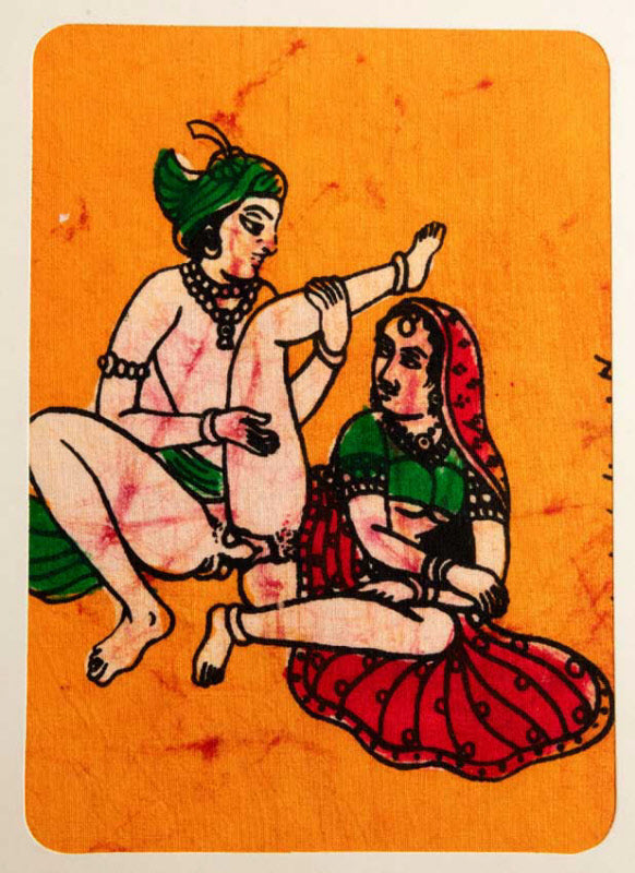 Tenture Kamasutra Batik – Miniature Érotique Indienne
