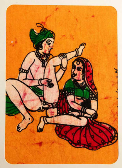 Tenture Kamasutra Batik – Miniature Érotique Indienne