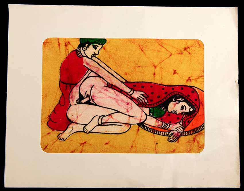 Tenture Kamasutra Batik – Miniature Érotique Indienne