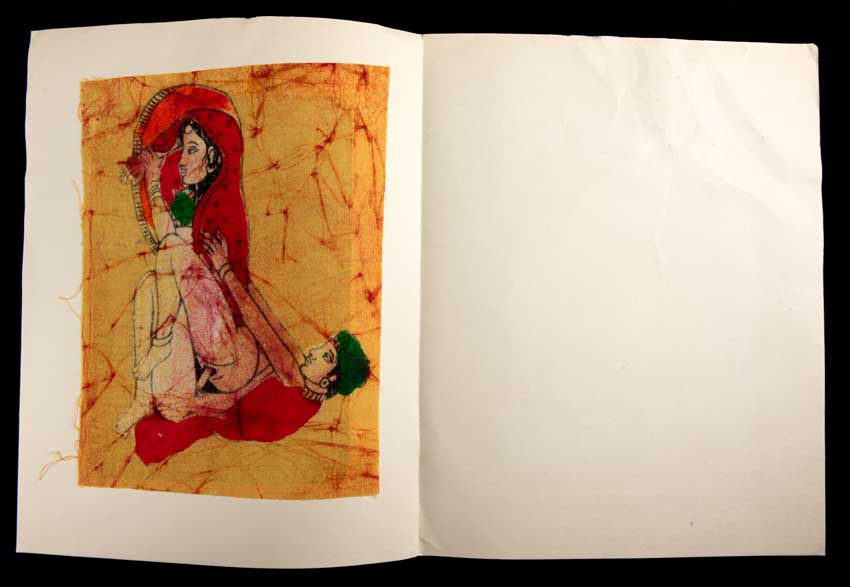 Tenture Kamasutra Batik – Miniature Érotique Indienne
