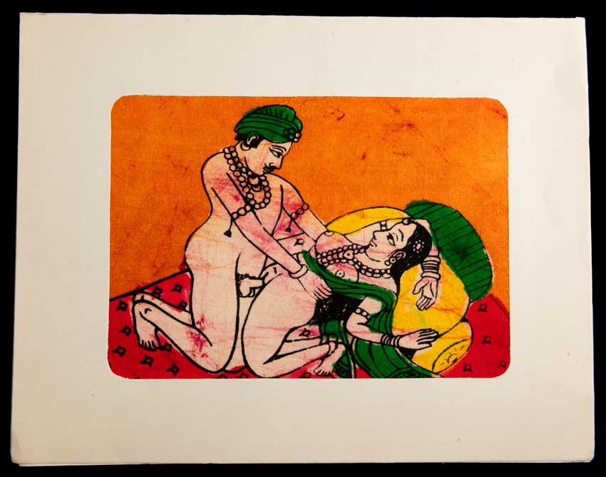 Tenture Kamasutra Batik – Miniature Érotique Indienne