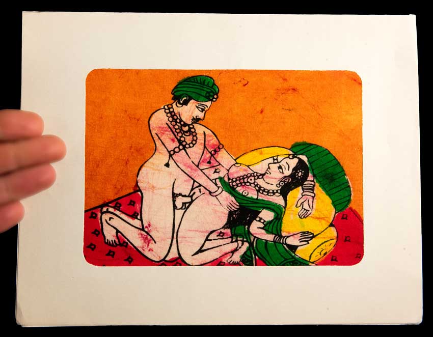Tenture Kamasutra Batik – Miniature Érotique Indienne