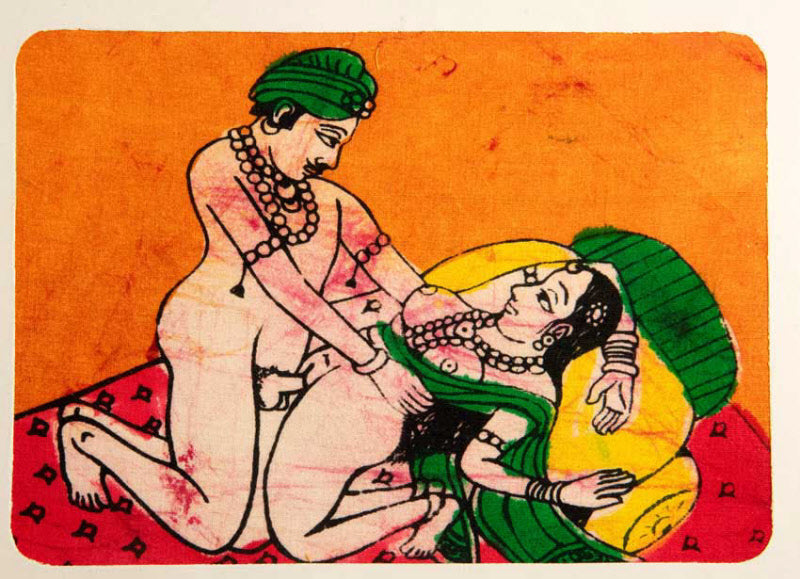 Tenture Kamasutra Batik – Miniature Érotique Indienne