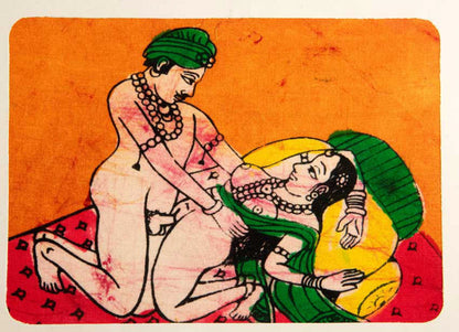 Tenture Kamasutra Batik – Miniature Érotique Indienne