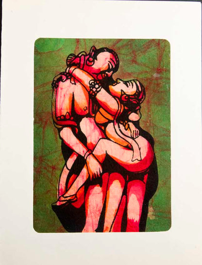 Carte Artisanale Tenture Kamasutra Batik – Erotic Art Indien