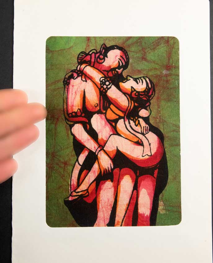 Carte Artisanale Tenture Kamasutra Batik – Erotic Art Indien