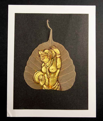 Carte Kamasutra Sur Feuille de Pipal – Peinture Artisanale Indienne