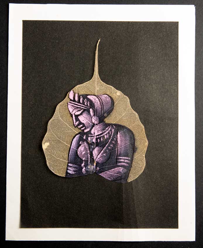 Carte Kamasutra Sur Feuille de Pipal – Peinture Artisanale Indienne