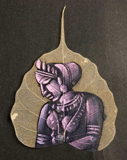 Carte Kamasutra Sur Feuille de Pipal – Peinture Artisanale Indienne