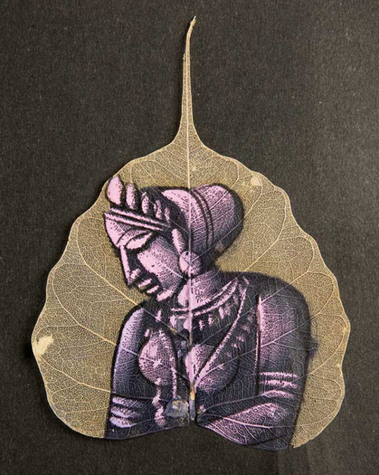 Carte Kamasutra Sur Feuille de Pipal – Peinture Artisanale Indienne