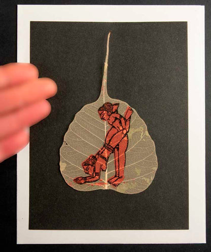 Carte Kamasutra Sur Feuille de Pipal – Peinture Artisanale Indienne
