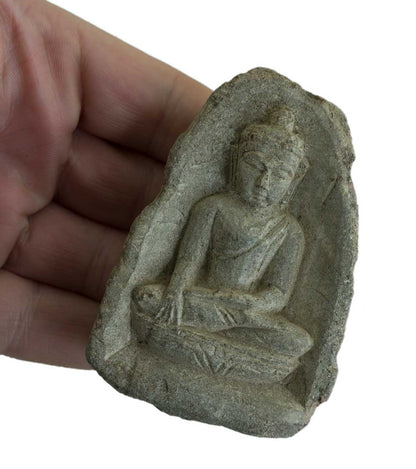 Statuette Bouddha en pierre – Décoration spirituelle artisanale en saponite du Népal