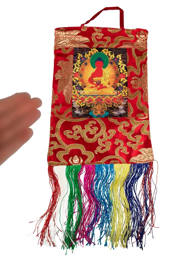 Thangka Miniature Bouddha Amitabha – Art Spirituel Du Népal