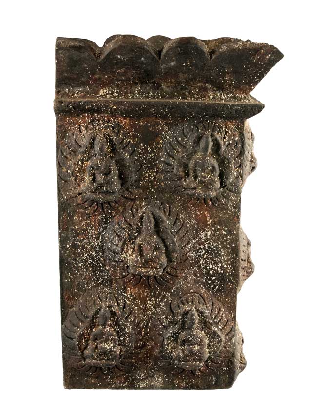 Autel bouddhiste avec statue de Bouddha 31 cm – temple de méditation artisanal