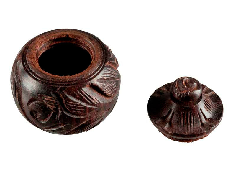 Petite Boîte À Bijoux En Bois Gravé – Artisanat Traditionnel De L’Inde
