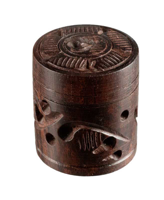 Petite Boîte À Bijoux En Bois Sculpté – Artisanat Traditionnel De L’Inde