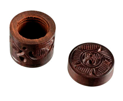 Petite Boîte À Bijoux En Bois Sculpté – Artisanat Traditionnel De L’Inde