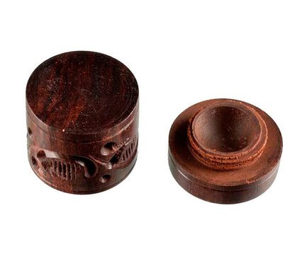 Petite Boîte À Bijoux En Bois Sculpté – Artisanat Traditionnel De L’Inde