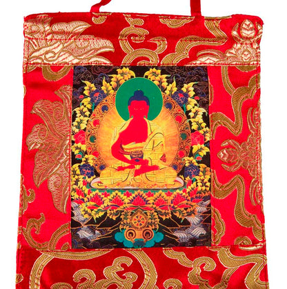 Thangka Miniature Bouddha Amitabha – Art Spirituel Du Népal
