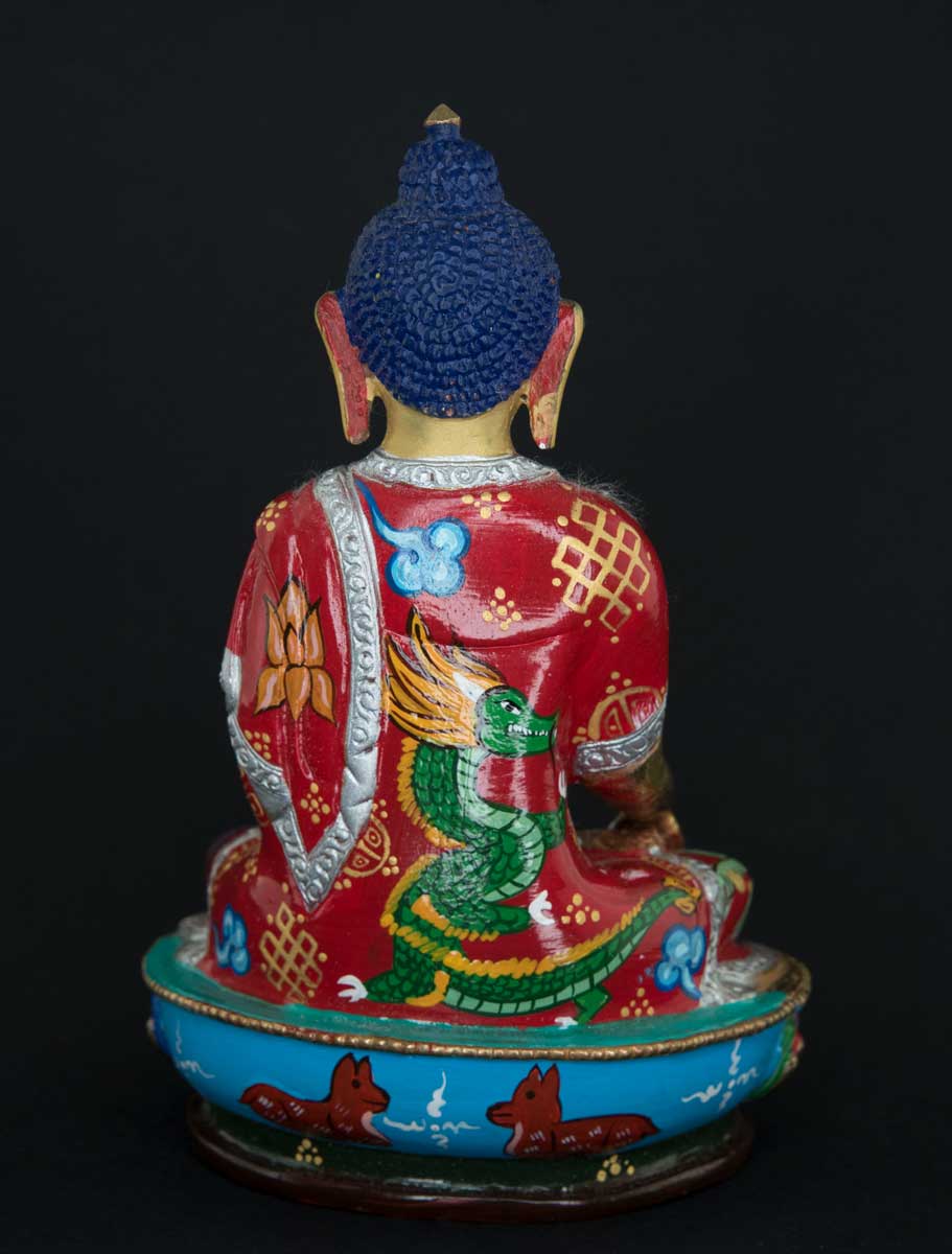Statue tibétaine de Bouddha Shakyamuni en bronze doré – Artisanat sacré du clan Shakya de Patan