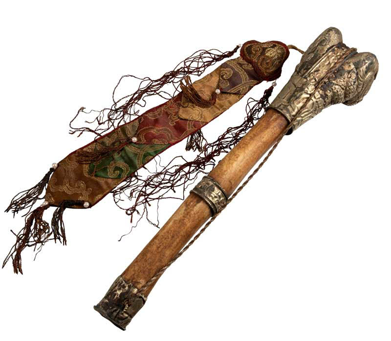 Kangling – trompette tibétaine rituelle du Chöd en cuivre et os - Artisanat népalais