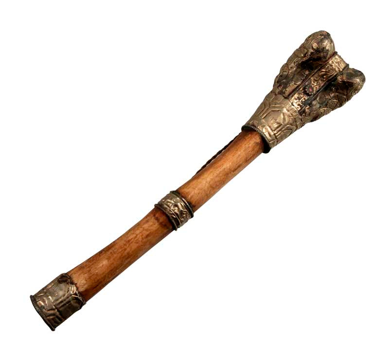 Kangling – trompette tibétaine rituelle du Chöd en cuivre et os - Artisanat népalais