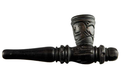 Pipe Indienne Ancienne En Bois – Objet Ethnique Artisanal De Collection
