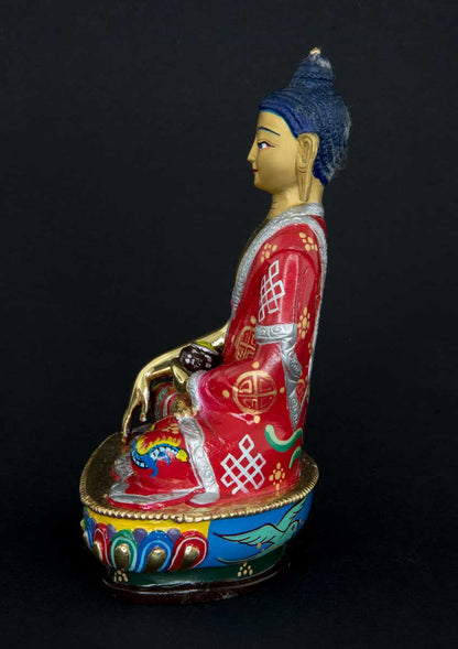 Statue tibétaine de Bouddha Shakyamuni en bronze doré – Artisanat sacré du clan Shakya de Patan