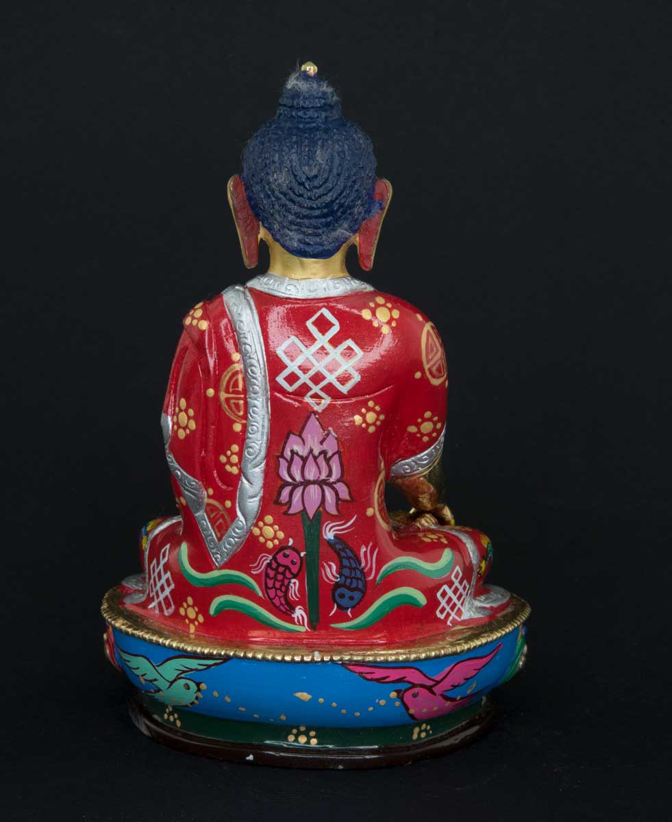 Statue tibétaine de Bouddha Shakyamuni en bronze doré – Artisanat sacré du clan Shakya de Patan
