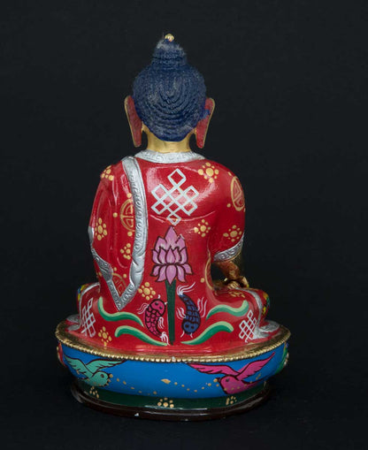 Statue tibétaine de Bouddha Shakyamuni en bronze doré – Artisanat sacré du clan Shakya de Patan