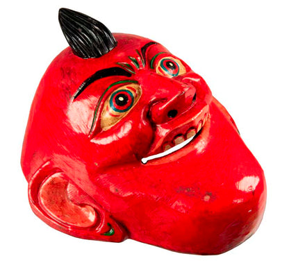 Masque Joker Rouge Danse Cham Bouddhiste – Bois Du Népal