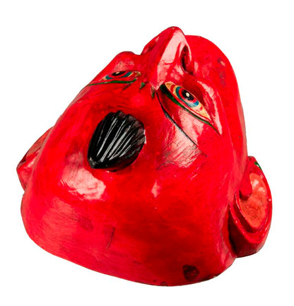 Masque Joker Rouge Danse Cham Bouddhiste – Bois Du Népal