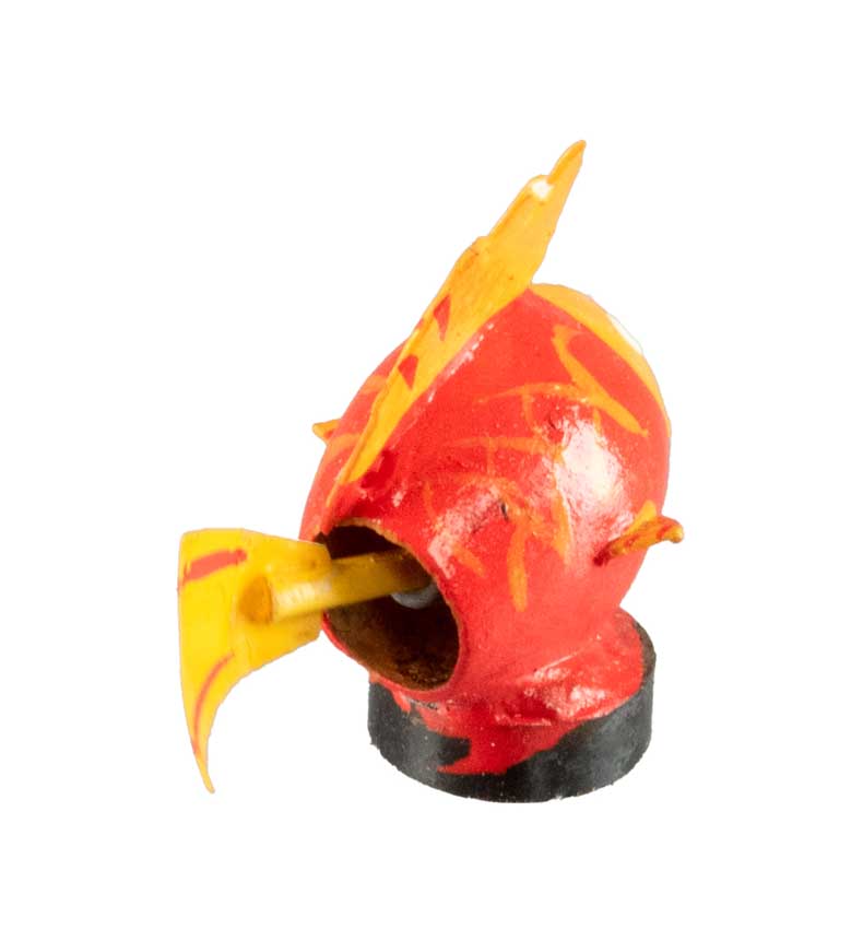 Magnet Poisson Exotique Orange En Coque De Pistache – Artisanat Miniature