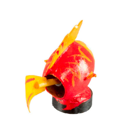 Magnet Poisson Exotique Orange En Coque De Pistache – Artisanat Miniature