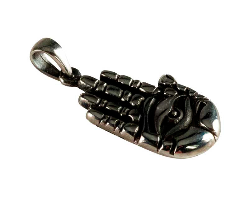Pendentif Hamsa Mauvais Œil en Argent 925