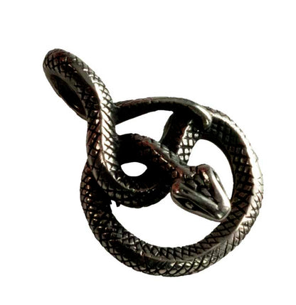 Pendentif Serpent Nœud Infini Cobra en Argent Massif 925 – Bijou Éternité et Sagesse