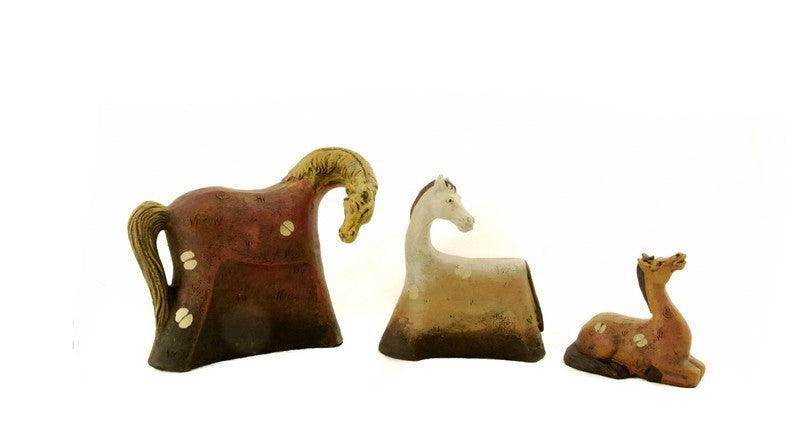Famille de Chevaux en Résine – Figurines Décoratives