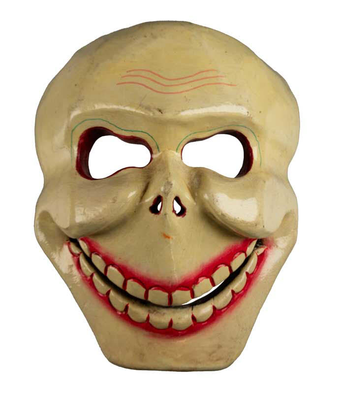 Masque Crâne Citipati Tête de Mort – Masque Rituel Bouddhiste de Danse Cham en Bois