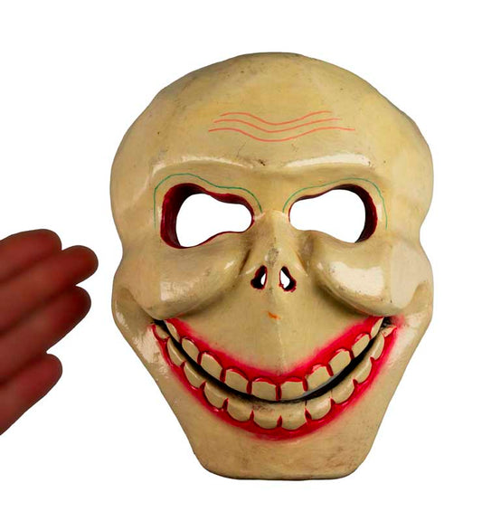 Masque Crâne Citipati Tête de Mort – Masque Rituel Bouddhiste de Danse Cham en Bois