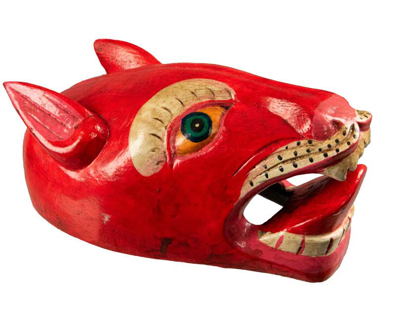 Masque Chien Népalais Danse Cham Bouddhiste – Bois