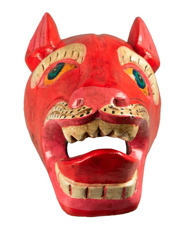 Masque Chien Népalais Danse Cham Bouddhiste – Bois