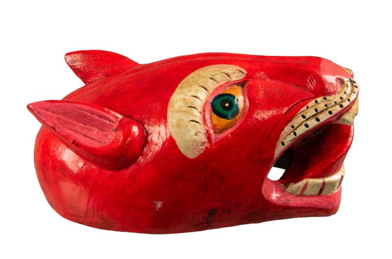 Masque Chien Népalais Danse Cham Bouddhiste – Bois