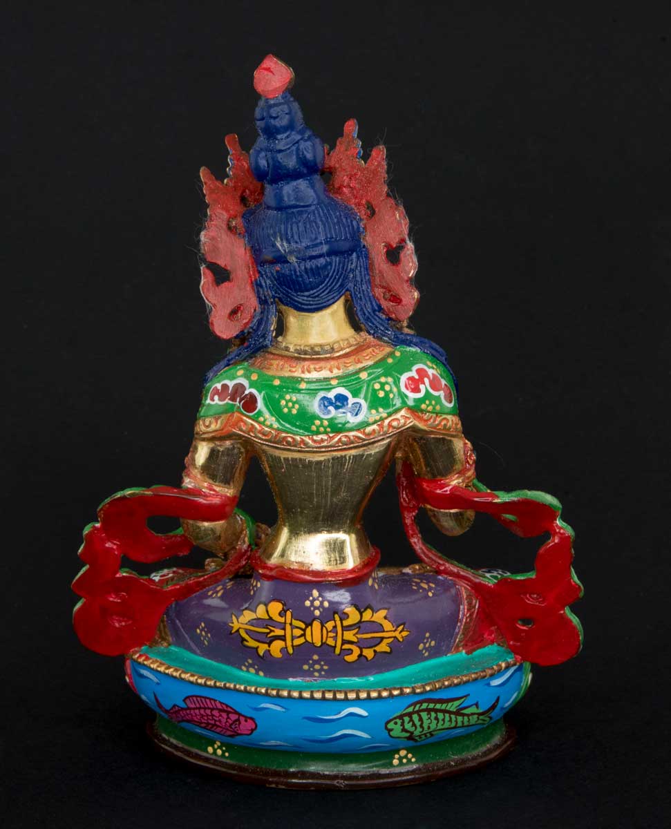 Statue tibétaine de Vajrasattva en bronze doré – Bodhisattva de la purification et de la sagesse