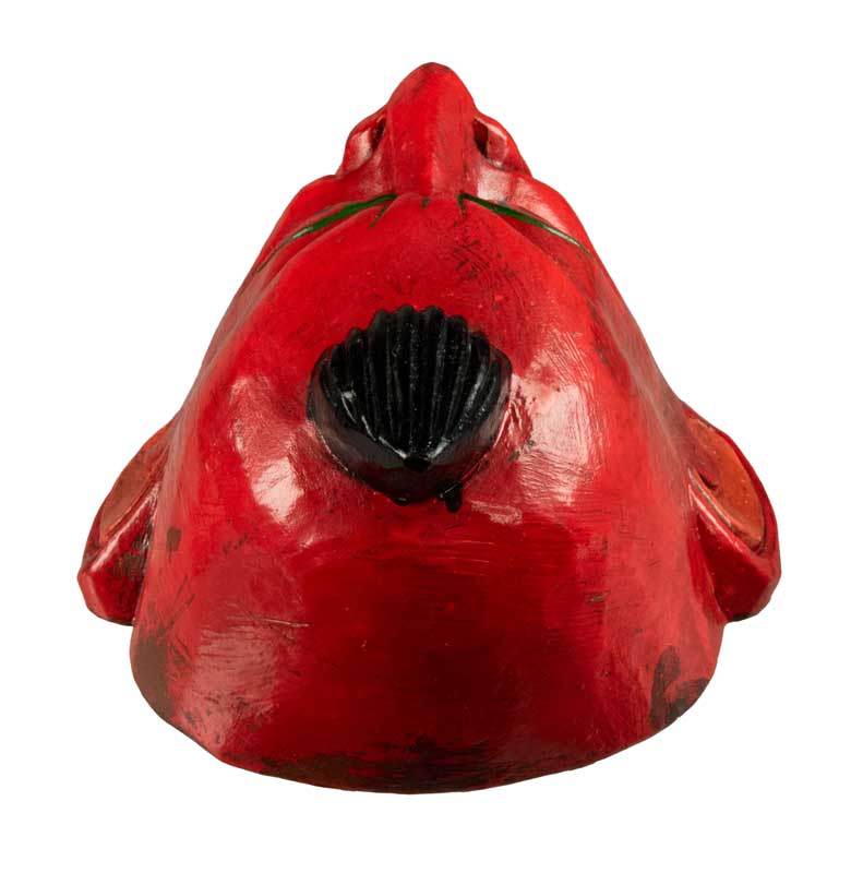 Masque Joker Rouge Danse Rituelle Bouddhiste – Décoration Murale Népalaise