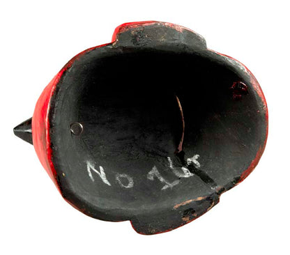 Masque Joker Rouge Danse Rituelle Bouddhiste – Décoration Murale Népalaise