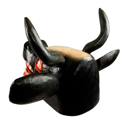Masque Vache Surabhi Kamadhenu En Bois – Décoration Murale Du Népal
