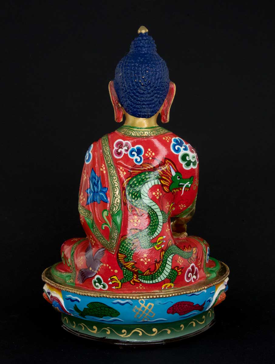 Statue tibétaine de Bouddha Shakyamuni en bronze doré – Grande œuvre artisanale du clan Shakya de Patan
