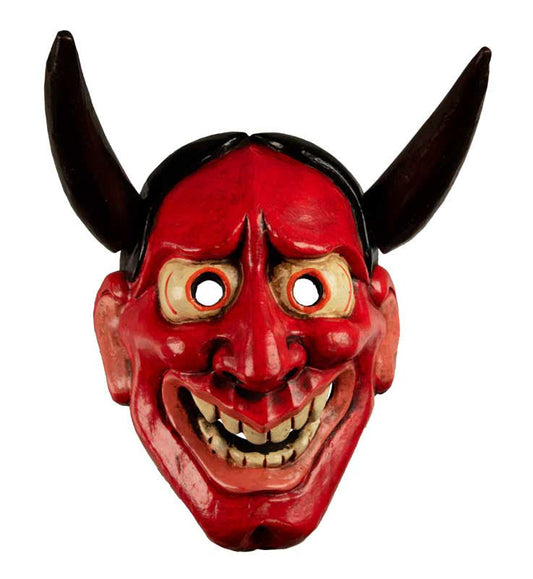 Masque Hannya Japonais Nô En Bois – Décoration Murale Artisanale Du Népal